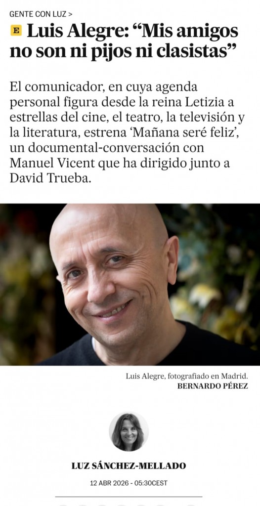 Luis Alegre en El País, Luz Sánchez Mellado, Foto Bernardo Pérez