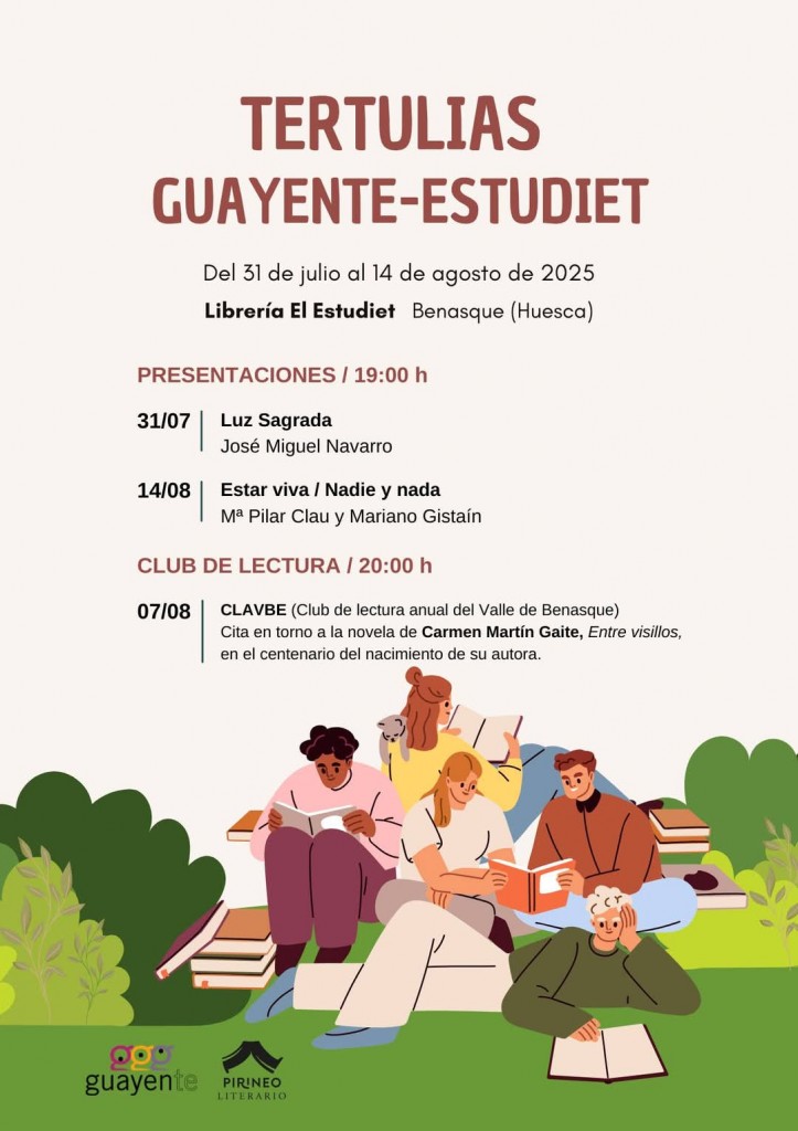 Pilar Clau y Mariano Gistaín presentan sus libros en Benasque el 14 de agosto en El Estudiet