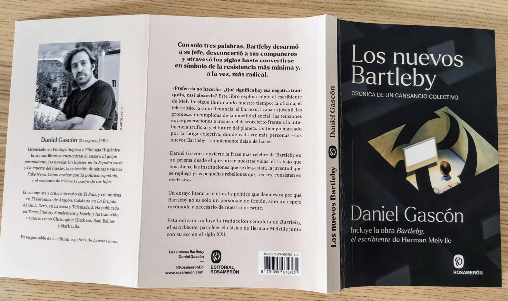 Portada del libro Los nuevos Bartlebys, de Daniel Gascón