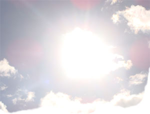 Cielo zaragozano con sol