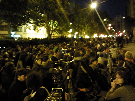 maniSagasta Concentración 15M Zaragoza en Paseo de Sagasta
